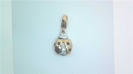 Charm Sommer Donna Animaletti in Oro rosa Diamante 0.04 Ct COCCINELLA DIA CT 0.04 G/VS - COCCINELLA DIA CT 0.04 G/VS
